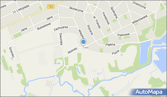 Piaseczno, Jeziorki, mapa Piaseczno