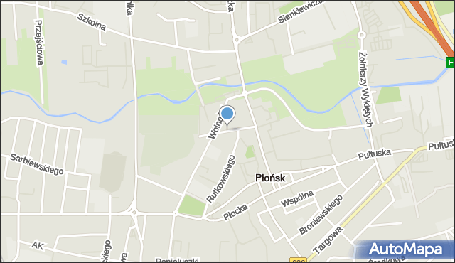 Płońsk, Jędrzejewicza Jana W., dr., mapa Płońsk