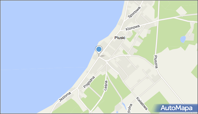 Pluski gmina Stawiguda, Jeziorna, mapa Pluski gmina Stawiguda