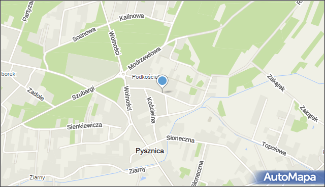 Pysznica, Jedności Narodowej, mapa Pysznica