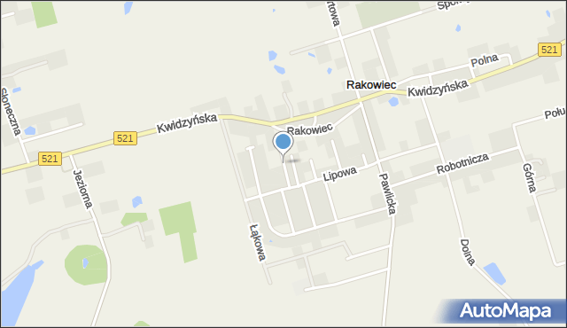 Rakowiec gmina Kwidzyn, Jesionowa, mapa Rakowiec gmina Kwidzyn