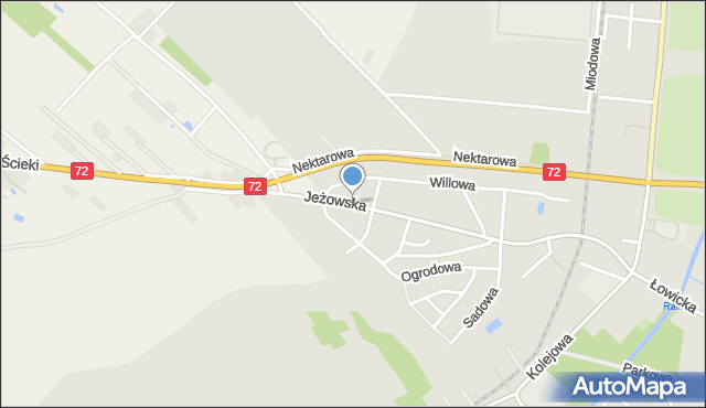 Rawa Mazowiecka, Jeżowska, mapa Rawa Mazowiecka