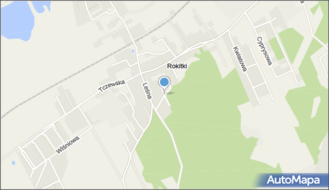 Rokitki gmina Tczew, Jesionowa, mapa Rokitki gmina Tczew