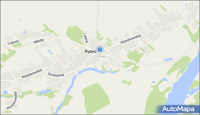 Rybno gmina Wyszków, Jeziorna, mapa Rybno gmina Wyszków