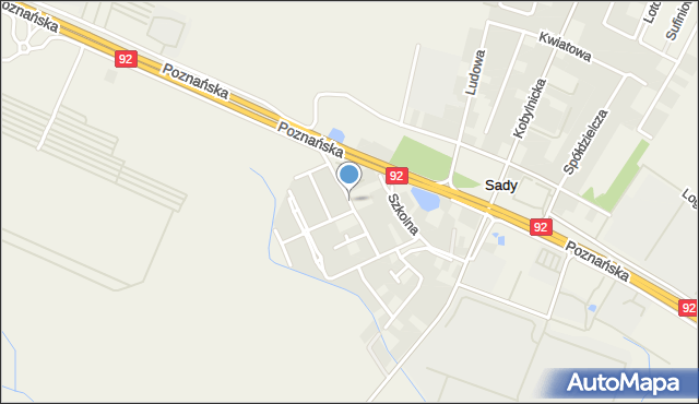 Sady gmina Tarnowo Podgórne, Jeżynowa, mapa Sady gmina Tarnowo Podgórne