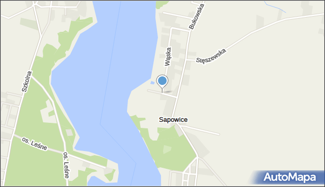 Sapowice, Jeziorna, mapa Sapowice