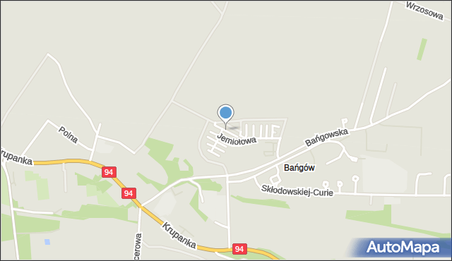 Siemianowice Śląskie, Jeżynowa, mapa Siemianowice Śląskie