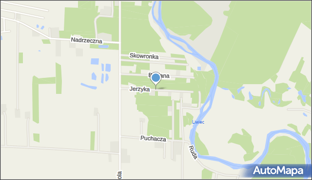 Starowola gmina Jadów, Jerzyka, mapa Starowola gmina Jadów