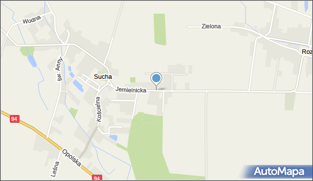 Sucha gmina Strzelce Opolskie, Jemielnicka, mapa Sucha gmina Strzelce Opolskie