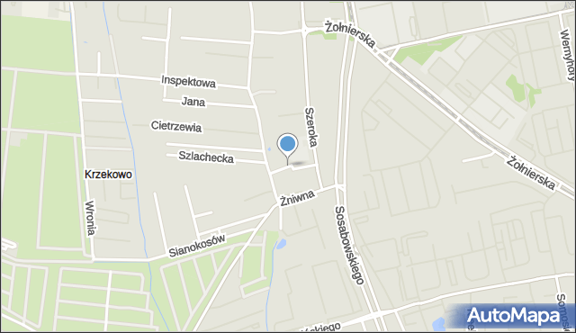 Szczecin, Jerzyka, mapa Szczecina