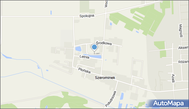 Szerominek, Jesienna, mapa Szerominek