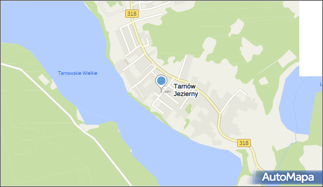 Tarnów Jezierny, Jeziorna, mapa Tarnów Jezierny