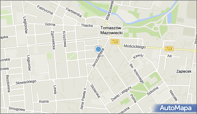 Tomaszów Mazowiecki, Jerozolimska, mapa Tomaszów Mazowiecki
