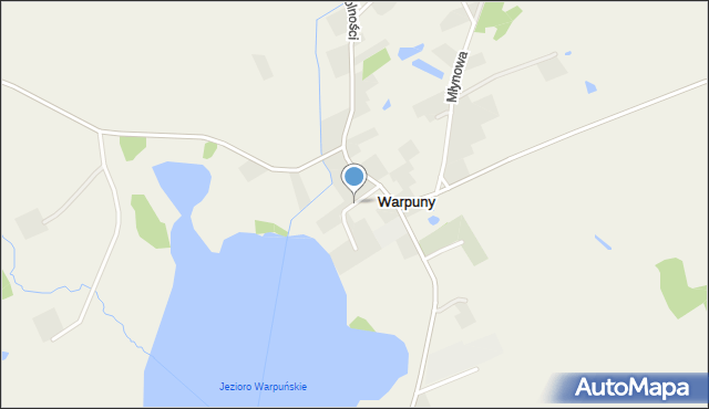 Warpuny, Jeziorna, mapa Warpuny
