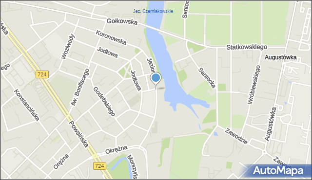 Warszawa, Jeziorna, mapa Warszawy