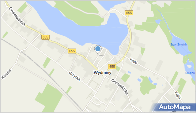 Wydminy, Jeziorna, mapa Wydminy