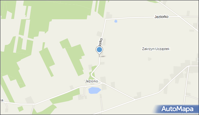 Zakrzyn, Jeziorko, mapa Zakrzyn