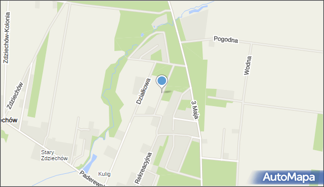 Zdziechów gmina Lutomiersk, Jeżynowa, mapa Zdziechów gmina Lutomiersk