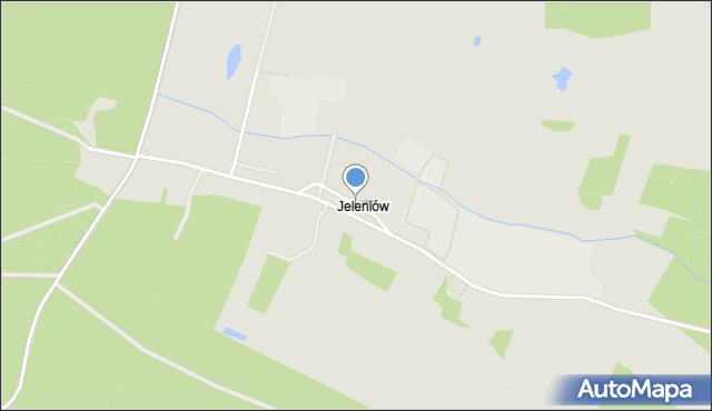 Zielona Góra, Jeleniów, mapa Zielona Góra