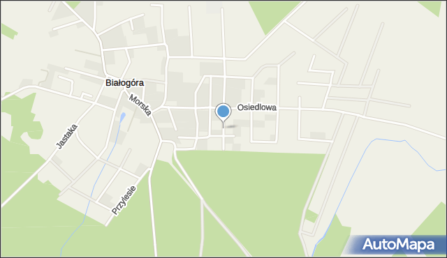 Białogóra, Jodłowa, mapa Białogóra