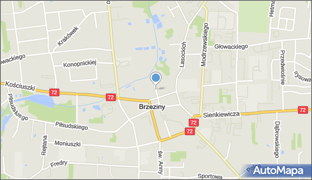 Brzeziny, Joselewicza Berka, płk., mapa Brzeziny