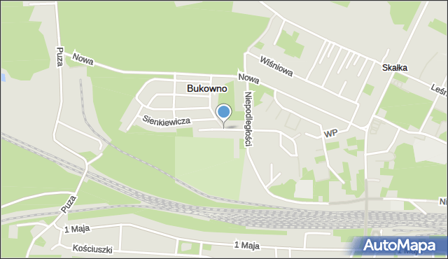 Bukowno powiat olkuski, Jodłowa, mapa Bukowno powiat olkuski