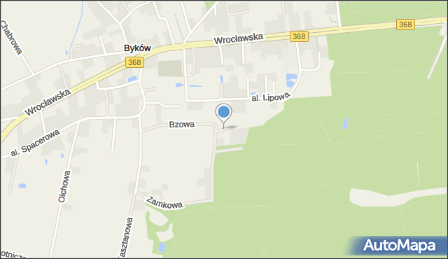 Byków, Jodłowa, mapa Byków