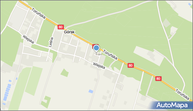 Górsk, Jodłowa, mapa Górsk