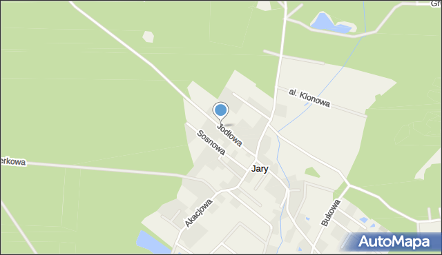 Jary, Jodłowa, mapa Jary