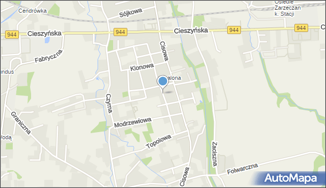 Jasienica powiat bielski, Jodłowa, mapa Jasienica powiat bielski