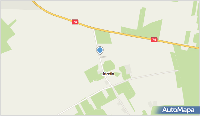 Józefin gmina Annopol, Józefin, mapa Józefin gmina Annopol