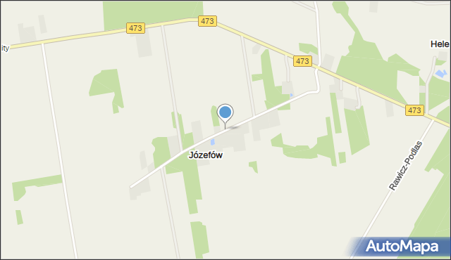 Józefów gmina Drużbice, Józefów, mapa Józefów gmina Drużbice