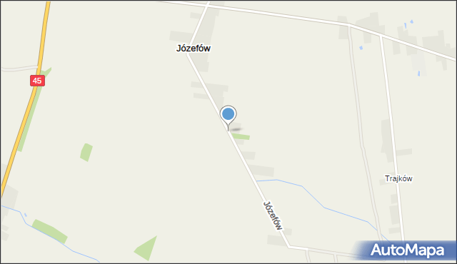 Józefów gmina Pątnów, Józefów, mapa Józefów gmina Pątnów