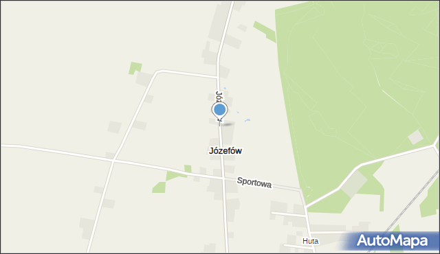 Józefów gmina Rogów, Józefów, mapa Józefów gmina Rogów