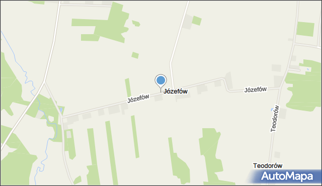 Józefów gmina Wodzierady, Józefów, mapa Józefów gmina Wodzierady