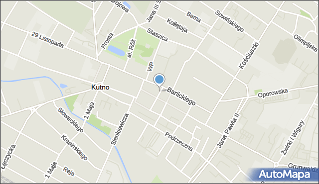 Kutno, Joselewicza Berka, płk., mapa Kutno