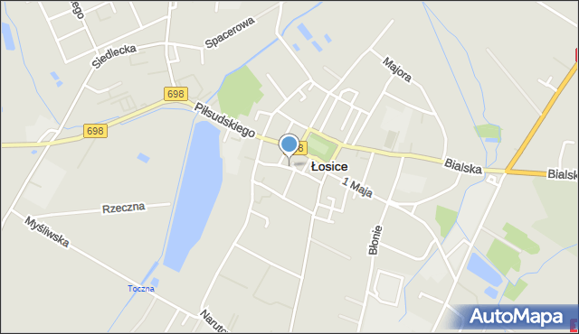 Łosice, Joselewicza Berka, płk., mapa Łosice