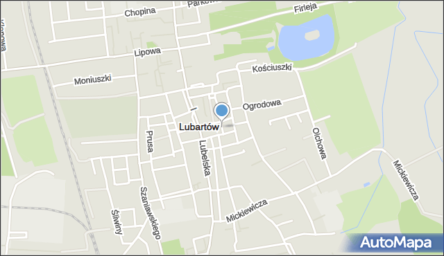 Lubartów, Joselewicza Berka, płk., mapa Lubartów