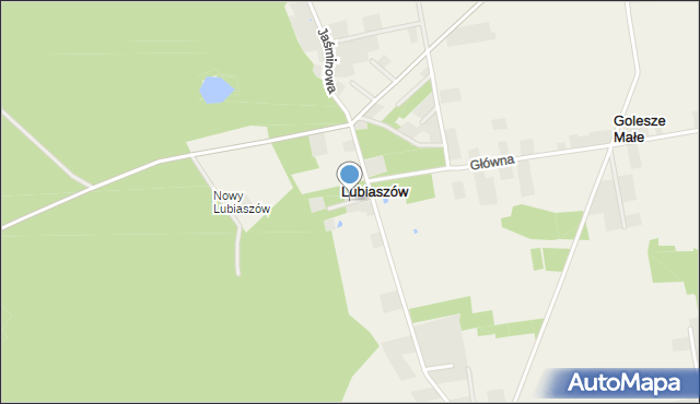 Lubiaszów, Jodłowa, mapa Lubiaszów