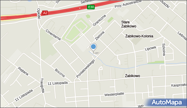Luboń powiat poznański, Jodłowa, mapa Luboń powiat poznański