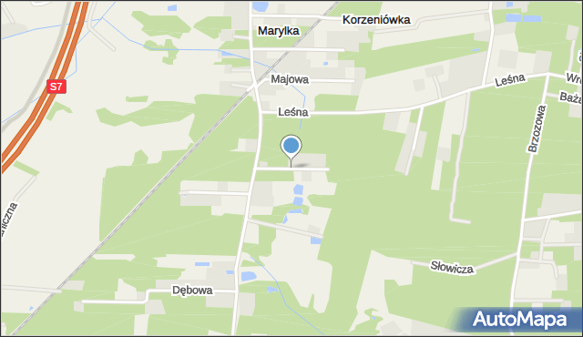 Marylka, Jodłowa, mapa Marylka