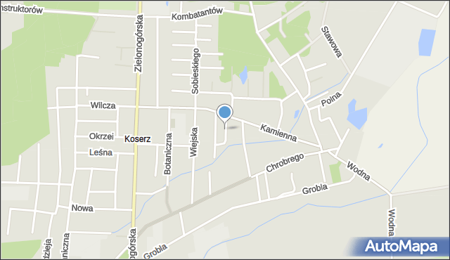 Nowa Sól, Jodłowa, mapa Nowa Sól