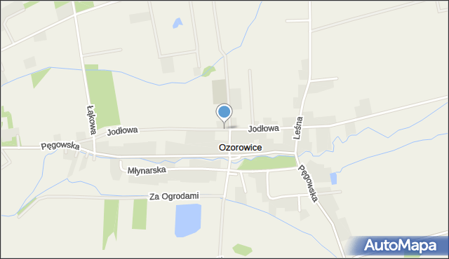 Ozorowice, Jodłowa, mapa Ozorowice