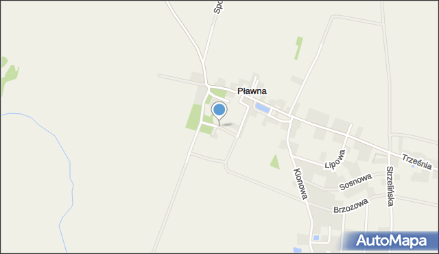 Pławna gmina Strzelin, Jodłowa, mapa Pławna gmina Strzelin