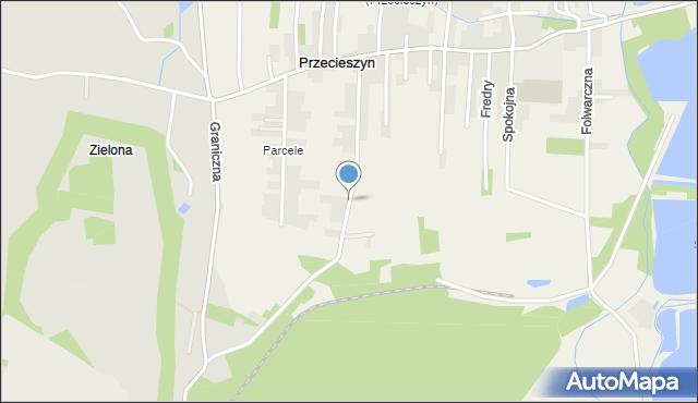 Przecieszyn, Jodłowa, mapa Przecieszyn