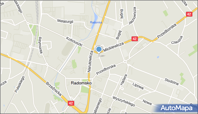 Radomsko, Joselewicza, mapa Radomsko