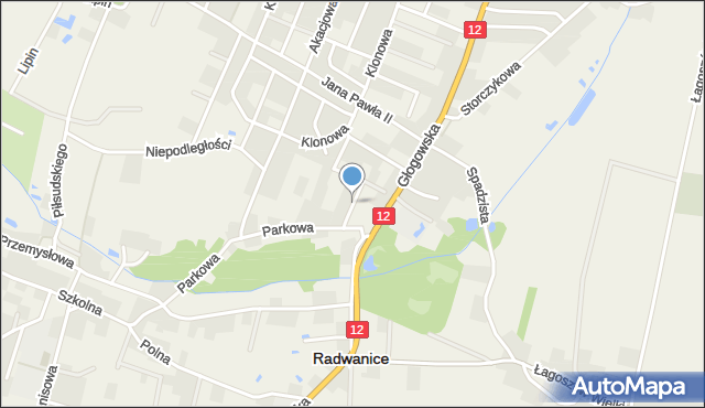 Radwanice powiat polkowicki, Jodłowa, mapa Radwanice powiat polkowicki