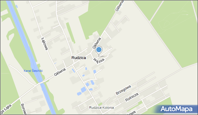 Rudzica gmina Kramsk, Jodłowa, mapa Rudzica gmina Kramsk