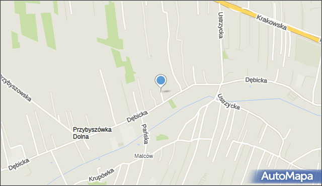Rzeszów, Jordanówka, mapa Rzeszów
