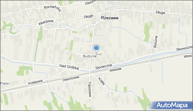 Rzezawa, Jodłowa, mapa Rzezawa